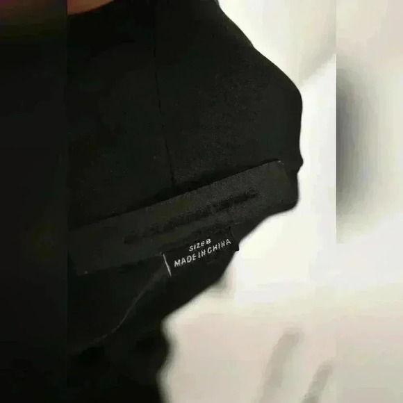 ALEXANDER WANG Black Wool Silk Satin Mesh Bustier  Fitted Dress 8US Small - Picture 6 of 7